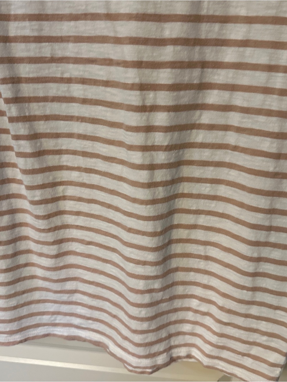 Universal Thread White and Tan Striped Mini Tshirt Dress women’s Sz small - Picture 6 of 9